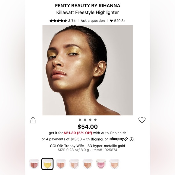 Fenty Beauty Highlighter - Trophy Wife - Picture 4 of 4